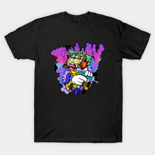 Dope masked off Slluks character is ready for war illustration T-Shirt